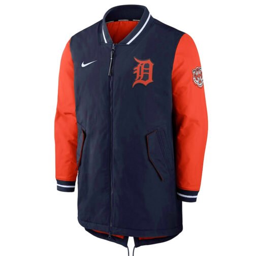 Detroit Tigers Dugout Performance Blue and Orange Jacket