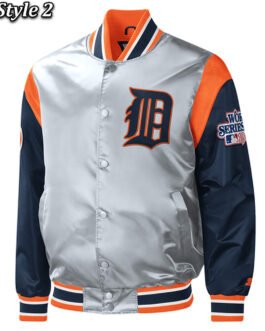 Detroit Tigers Force Play Varsity Satin Jacket