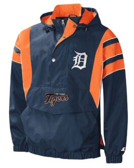 Impact Detroit Tigers Half-Zip Hoodie Jacket