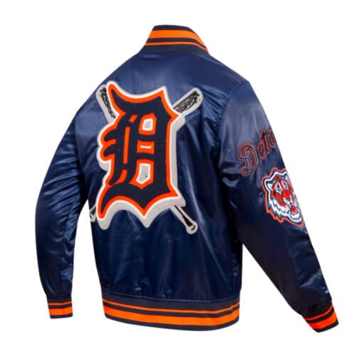 Detroit Tigers Mashup Classic Rib Satin Jacket - Image 4
