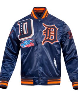 Detroit Tigers Mashup Classic Rib Satin Jacket