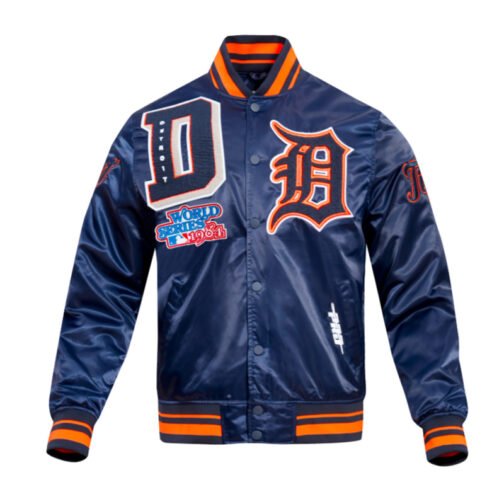 Detroit Tigers Mashup Classic Rib Satin Jacket
