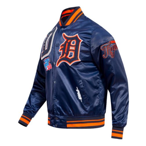 Detroit Tigers Mashup Classic Rib Satin Jacket - Image 3