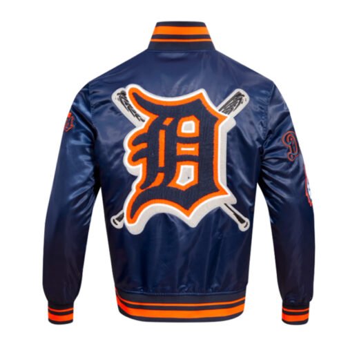 Detroit Tigers Mashup Classic Rib Satin Jacket - Image 2