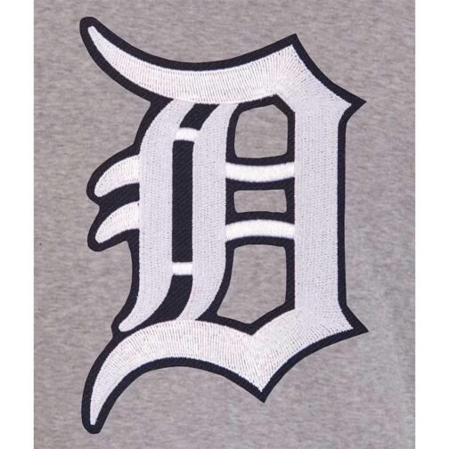 Detroit Tigers Navy and Gray Varsity Wool Jacket - Image 5