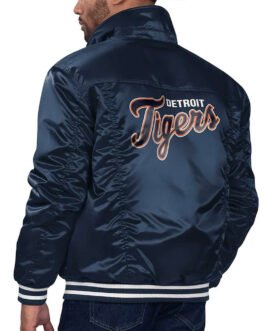 Detroit Tigers Navy Silver Tab Trucker Jacket