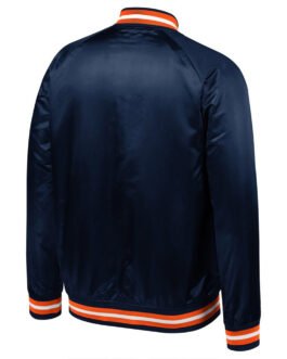 Detroit Tigers Bomber Satin Navy Jacket