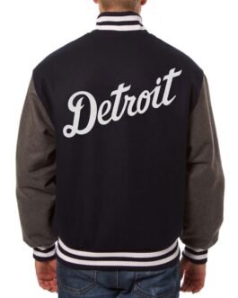 Detroit Tigers Letterman Two Tone Wool Jacket