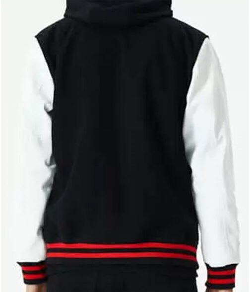 Detroit Tigers Letterman White and Black Jacket - Image 2