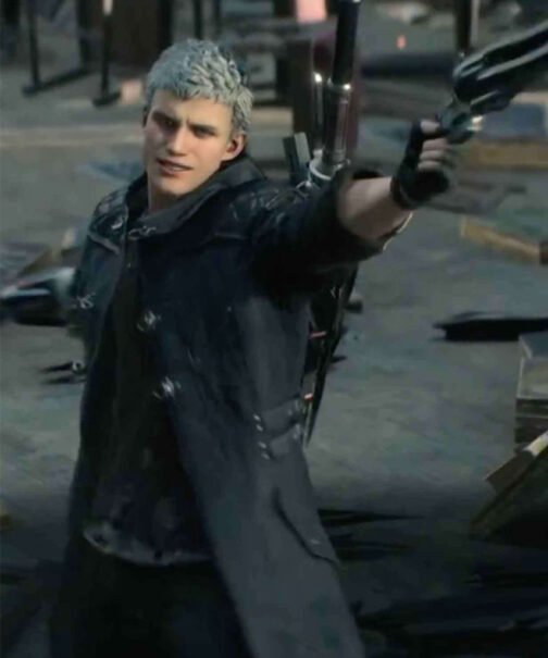 Nero Devil May Cry 5 Denim Coat with Hood - Image 4