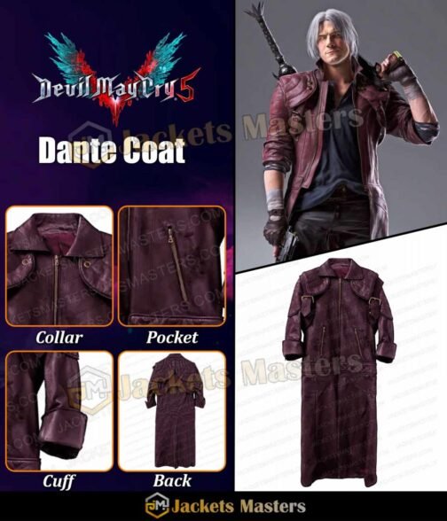 Dante Devil May Cry 5 Leather Coat - Image 9