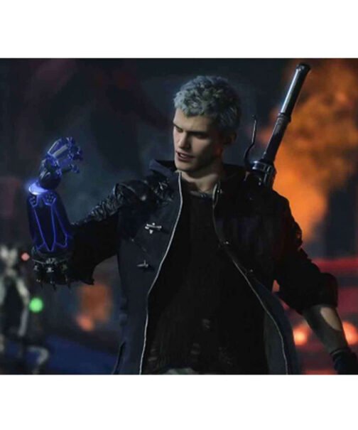Nero Devil May Cry 5 Denim Coat with Hood - Image 7