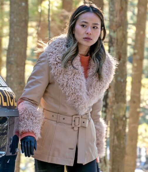 Dexter New Blood Jamie Chung Fur Trim Leather Jacket - Image 2