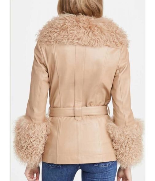 Dexter New Blood Jamie Chung Fur Trim Leather Jacket - Image 4
