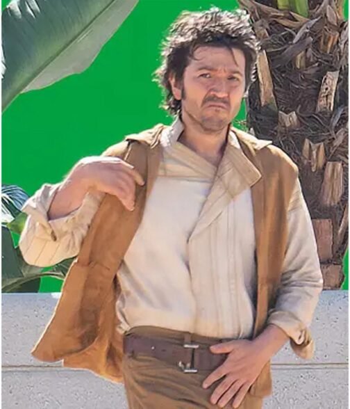 Diego Luna Andor Brown Hooded Vest - Image 5