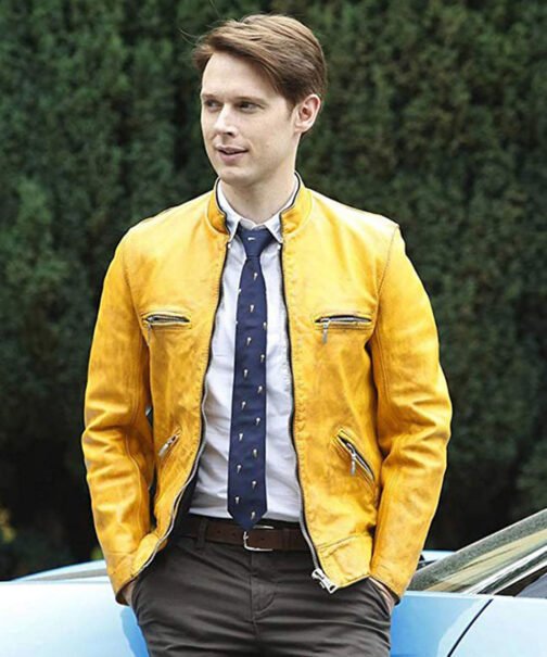 Dirk Gently’s Holistic Detective Agency Yellow Leather Jacket - Image 2