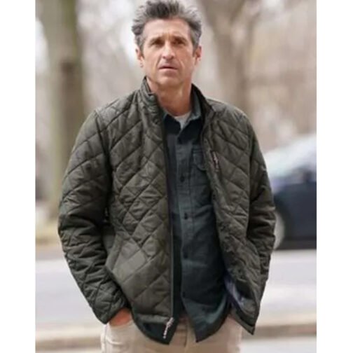 Disenchanted Patrick Dempsey Puffer Green Jacket - Image 5