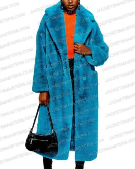 Justin Bieber Blue Fur Coat