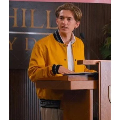 Austin Abrams Do Revenge Yellow Cotton Jacket - Image 2