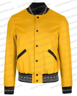 Austin Abrams Do Revenge Yellow Cotton Jacket