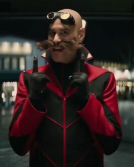 Jim Carrey Sonic The Hedgehog 2 Black and Red Tailcoat