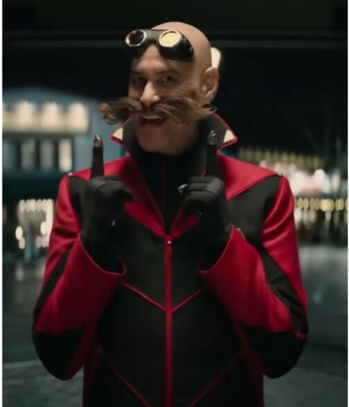 Jim Carrey Sonic The Hedgehog 2 Black and Red Tailcoat - Image 2