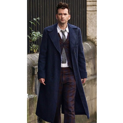 Fourteenth Doctor Who Wool Trench Coat - Image 2