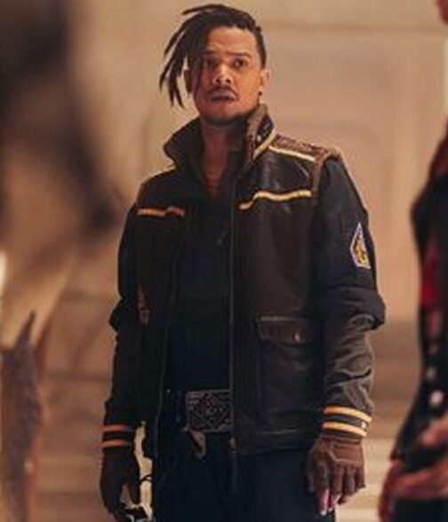 Jacob Anderson Doctor Who S13 Brown Leather Vest - Image 5
