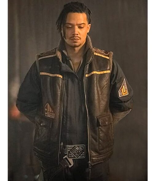 Jacob Anderson Doctor Who S13 Brown Leather Vest - Image 2