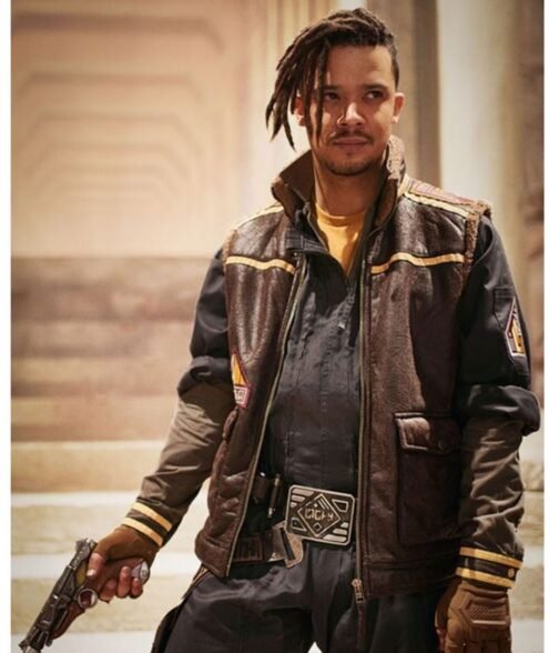 Jacob Anderson Doctor Who S13 Brown Leather Vest
