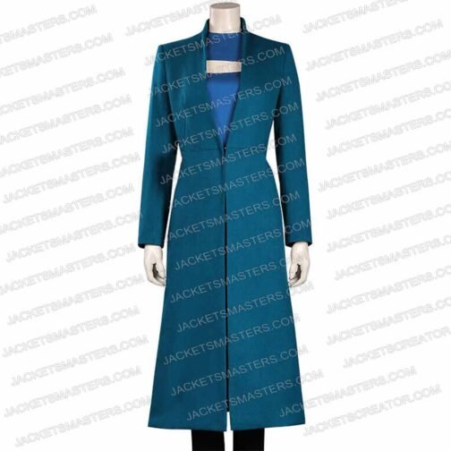 Westworld Season 4 Evan Rachel Wood Wool Blue Coat