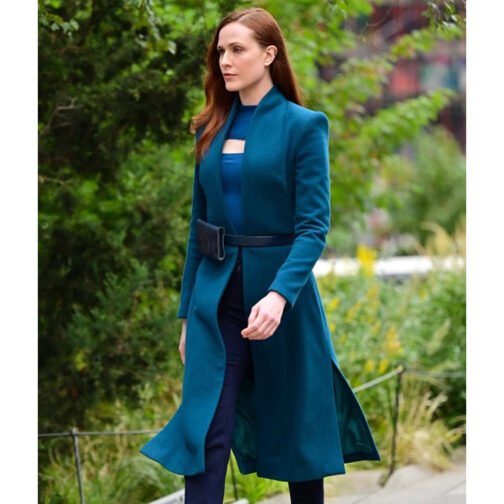 Westworld Season 4 Evan Rachel Wood Wool Blue Coat - Image 4