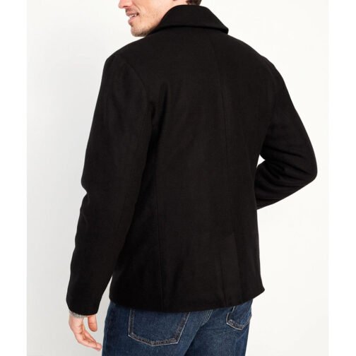 Navy Double Breasted Peacoat - Image 6
