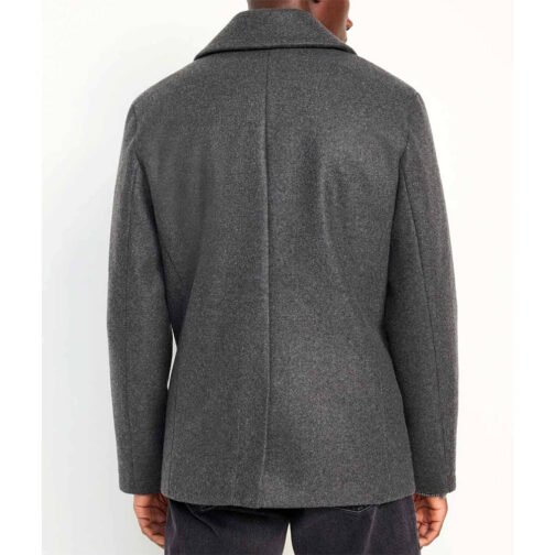 Navy Double Breasted Peacoat - Image 5