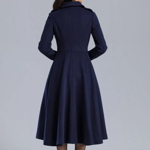 Women’s Swing Double Breasted Wool Coat - Image 7