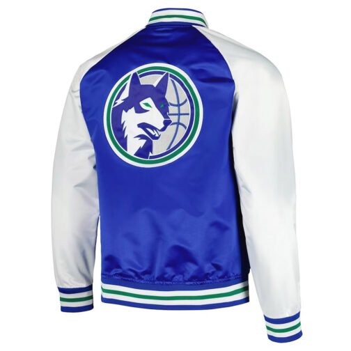 Double Clutch Minnesota Timberwolves Blue and White Jacket - Image 2