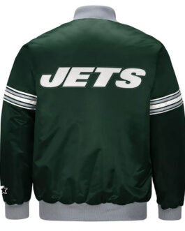 Draft Pick New York Jets Green Satin Jacket