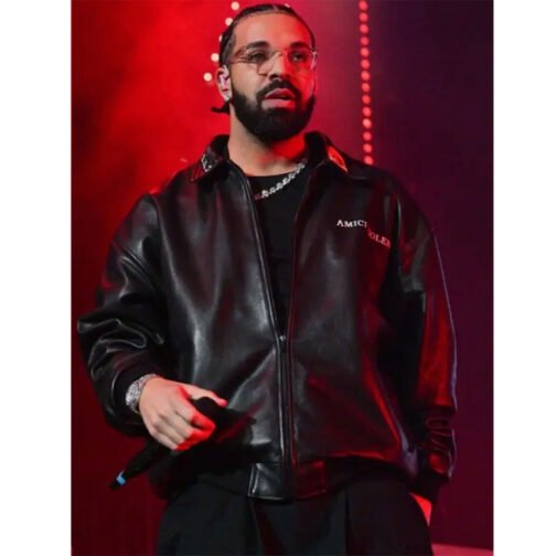 Drake Amici Violente Leather Jacket - Image 7