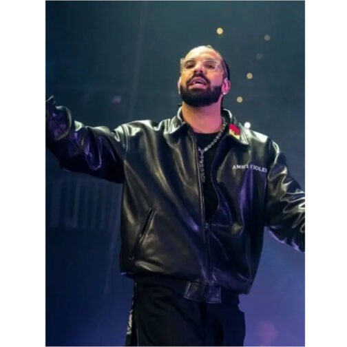 Drake Amici Violente Leather Jacket - Image 9