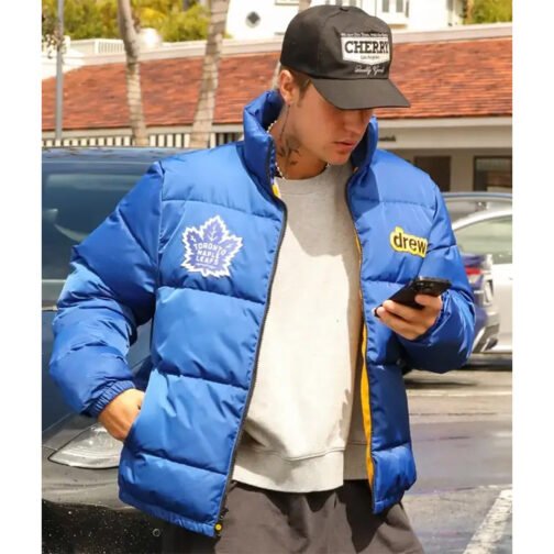 Justin Bieber Toronto Maple Leafs Puffer Jacket - Image 5