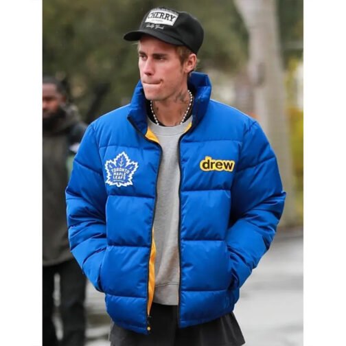 Justin Bieber Toronto Maple Leafs Puffer Jacket - Image 2