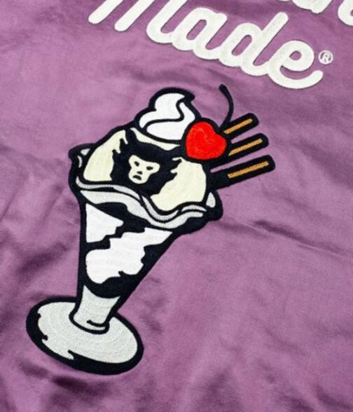Human Made Nigo Dry Alls Purple Satin Jacket - Image 5