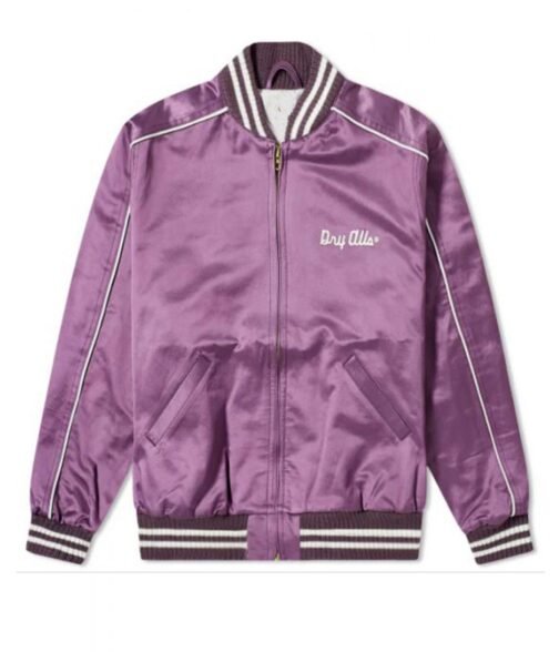 Human Made Nigo Dry Alls Purple Satin Jacket - Image 3