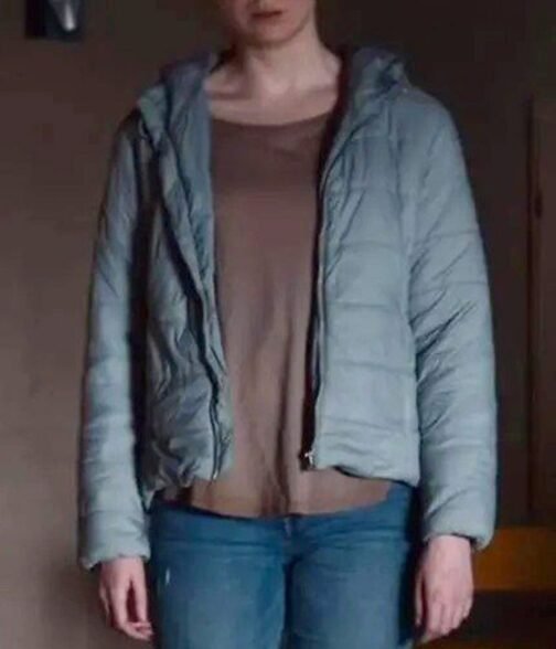 Dual Karen Gillan Puffer Blue Jacket - Image 4