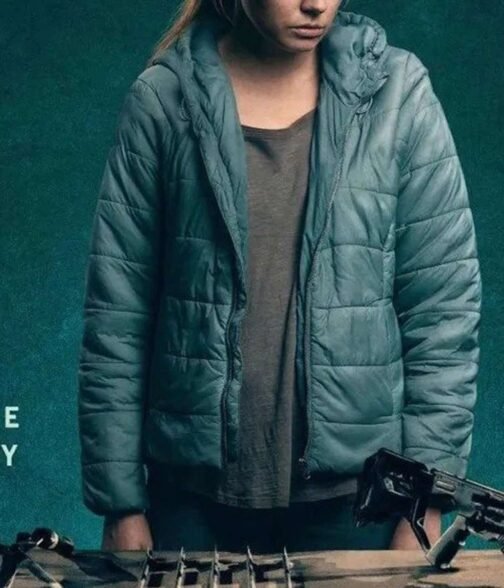 Dual Karen Gillan Puffer Blue Jacket - Image 5