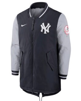Dugout Performance NY Yankees Navy and Gray Jacket