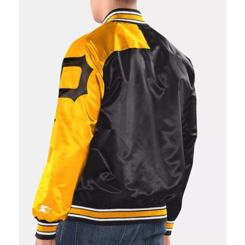 Dugout Pittsburgh Pirates Black and Gold Satin Jacket - Image 2