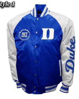 Duke Blue Devils The Game Royal and Light Gray Satin Jacket