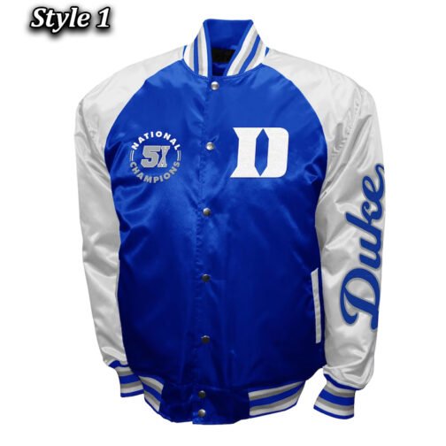 Duke Blue Devils The Game Royal and Light Gray Satin Jacket