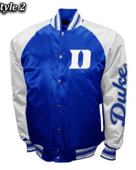 Duke Blue Devils The Game Royal and Light Gray Satin Jacket